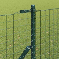 Poteau de clôture. 7 pcs Vert Acier 523473523473