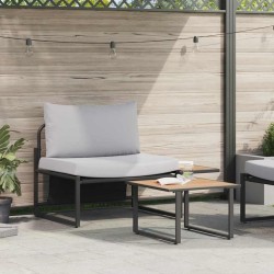 Ensemble de canapé de jardin 2 pcs Gris clair Acier 523495523495