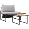 Ensemble de canapé de jardin 2 pcs Gris clair Acier 523495523495