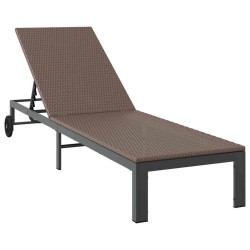 Transat 1-personne Marron 206 x 62.5 x 74 cm polyrotin 523499523499