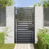 Portail de jardin verrouillable noir 100x180 cm aluminium 523502523502
