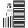 Portail de jardin verrouillable noir 100x180 cm aluminium 523502523502