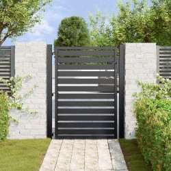 Portail de jardin verrouillable noir 100x120 cm aluminium 523505523505