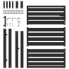 Portail de jardin verrouillable noir 100x120 cm aluminium 523505523505