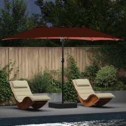 Parasol de jardin Terre cuite 385 x 209 x 244 cm Polyester 523508523508