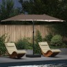 Parasol de jardin Taupe 385 x 209 x 244 cm Polyester 523510523510