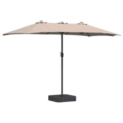 Parasol de jardin Taupe 385 x 209 x 244 cm Polyester 523510523510
