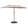 Parasol de jardin Taupe 385 x 209 x 244 cm Polyester 523510523510