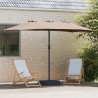 Parasol de jardin Taupe 385 x 209 x 244 cm Polyester 523510523510