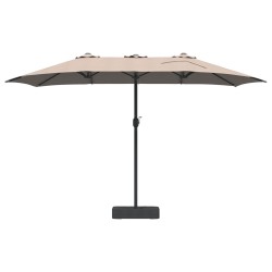 Parasol de jardin Taupe 385 x 209 x 244 cm Polyester 523510523510