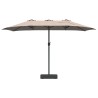 Parasol de jardin Taupe 385 x 209 x 244 cm Polyester 523510523510