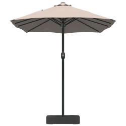 Parasol de jardin Taupe 385 x 209 x 244 cm Polyester 523510523510