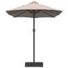 Parasol de jardin Taupe 385 x 209 x 244 cm Polyester 523510523510