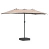 Parasol de jardin Taupe 385 x 209 x 244 cm Polyester 523510523510