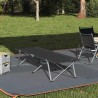Lit de camping pliant Noir 194 x 62,5 x 42,5 cm Oxford et acier 523511523511