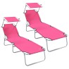 Transat 2 pcs Rose 58 x 188 x 77cm Polyester 523515523515