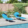 Transat 2 pcs Bleu vif 58 x 188 x 77cm Polyester 523516523516