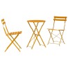 Ensemble bistro pliant 3 pcs Moutarde Acier 523517523517