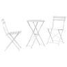 Ensemble bistro pliant 3 pcs Blanc Acier 523518523518