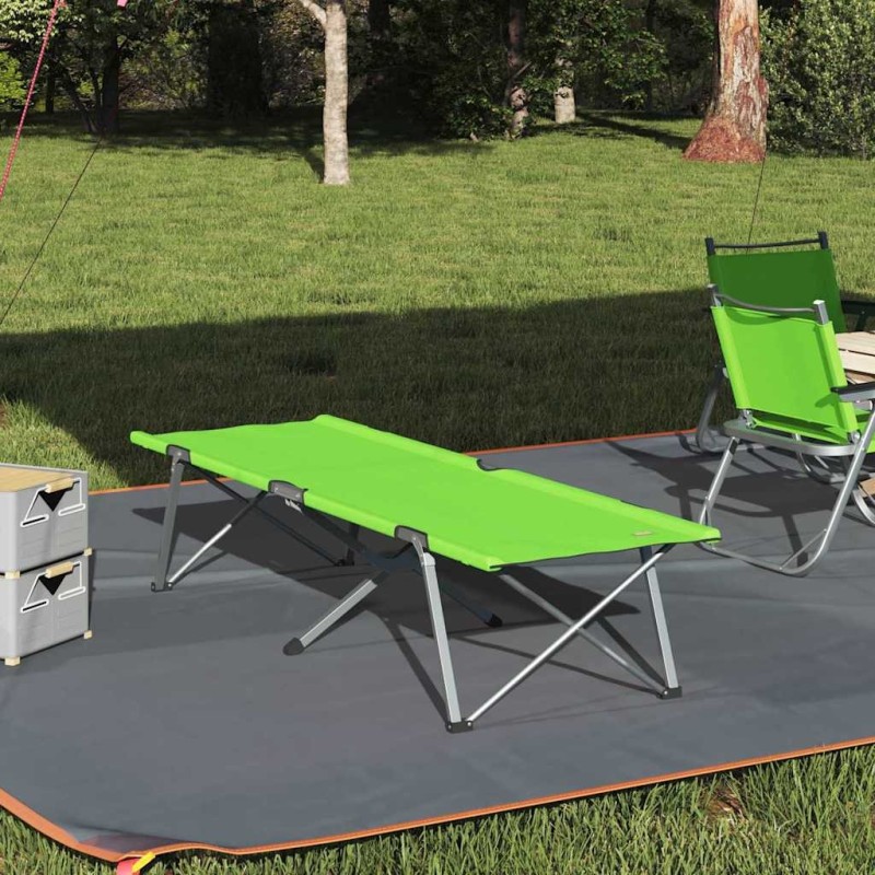 Lit de camping pliant Vert 194 x 62,5 x 42,5 cm Oxford et acier 523520523520