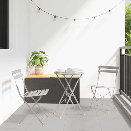 Ensemble bistro pliant 3 pcs Beige Acier 523521523521