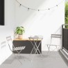Ensemble bistro pliant 3 pcs Beige Acier 523521523521