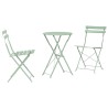Ensemble bistro pliant 3 pcs Écume de mer Acier 523525523525