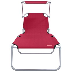 Transat 2 pcs Rouge 58 x 188 x 77cm Polyester 523527523527