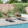 Transat 2 pcs Taupe 58 x 188 x 77cm Polyester 523528523528