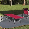 Lit de camping pliant Rouge 194 x 62,5 x 42,5 cm 523530523530