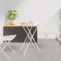 Table bistrot Blanc Ø 50 x 71 cm Acier revêtu de poudre 523534523534