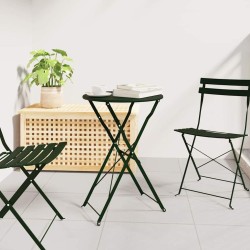 Table bistrot Vert foncé Ø 50 x 71 cm Acier revêtu de poudre 523535523535