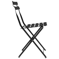 Chaise de jardin pliante 2 pcs Anthracite 42 x 46 x 82cm Métal 523536523536
