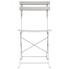 Chaise de jardin pliante 2 pcs Beige 42 x 46 x 82cm Métal 523537523537
