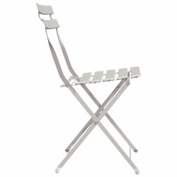 Chaise de jardin pliante 2 pcs Beige 42 x 46 x 82cm Métal 523537523537