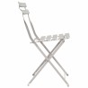 Chaise de jardin pliante 2 pcs Beige 42 x 46 x 82cm Métal 523537523537