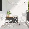 Ensemble bistrot 3 pcs Blanc Acier 523544523544