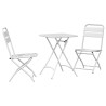 Ensemble bistrot 3 pcs Blanc Acier 523544523544