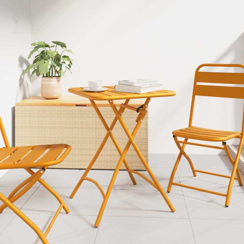 Table bistrot Moutarde 55 x 55 x 72,5 cm Acier revêtu de poudre 523545523545