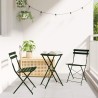 Ensemble bistro pliant 3 pcs Foret Acier 523548523548