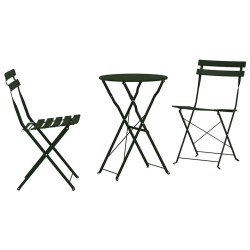 Ensemble bistro pliant 3 pcs Foret Acier 523548523548