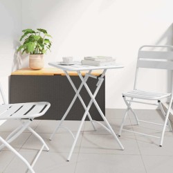 Table bistrot Blanc 55 x 55 x 72,5 cm Acier revêtu de poudre 523549523549