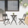 Ensemble bistrot 3 pcs Anthracite Acier 523550523550