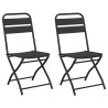 Chaise de jardin pliante 2 pcs Anthracite 42 x 52 x 82 cm 523552523552