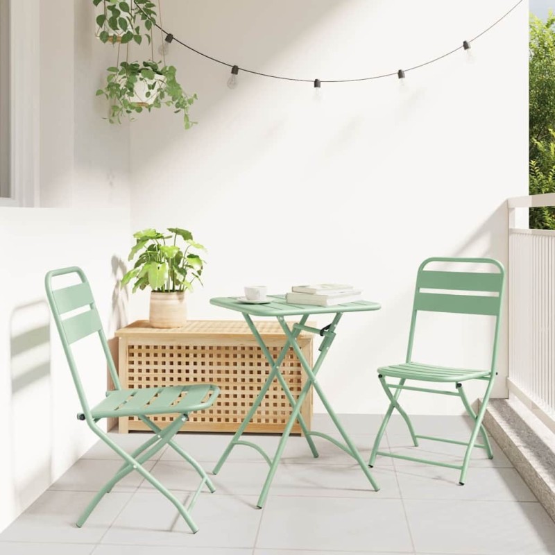 Ensemble bistrot 3 pcs Vert Acier 523553523553
