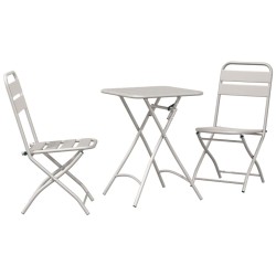 Ensemble bistrot 3 pcs Beige Acier 523554523554