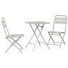 Ensemble bistrot 3 pcs Beige Acier 523554523554