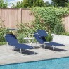 Transat 2 pcs Bleu 58 x 188 x 77cm Polyester 523556523556