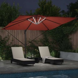 Parasol Terre cuite 286 x 284 x 270 cm Aluminium et polyester 523558523558
