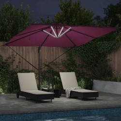Parasol Bordeaux 286 x 284 x 270 cm Aluminium et polyester 523559523559